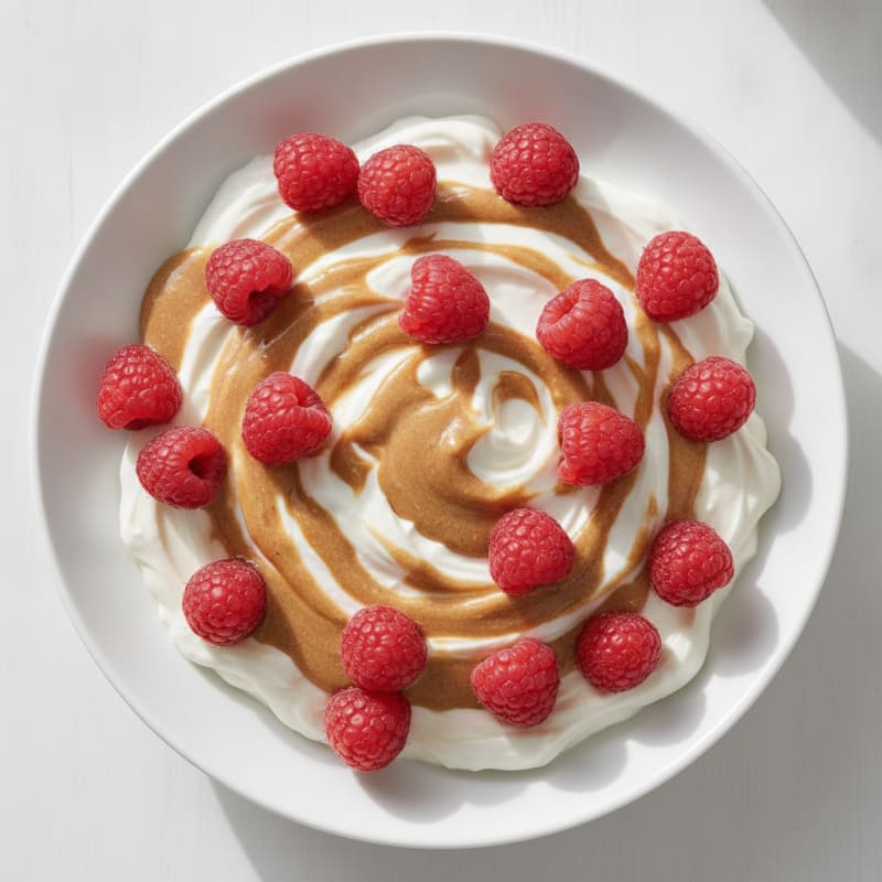 Silky Greek Yogurt Protein Bowl with Almond Butter and Berries