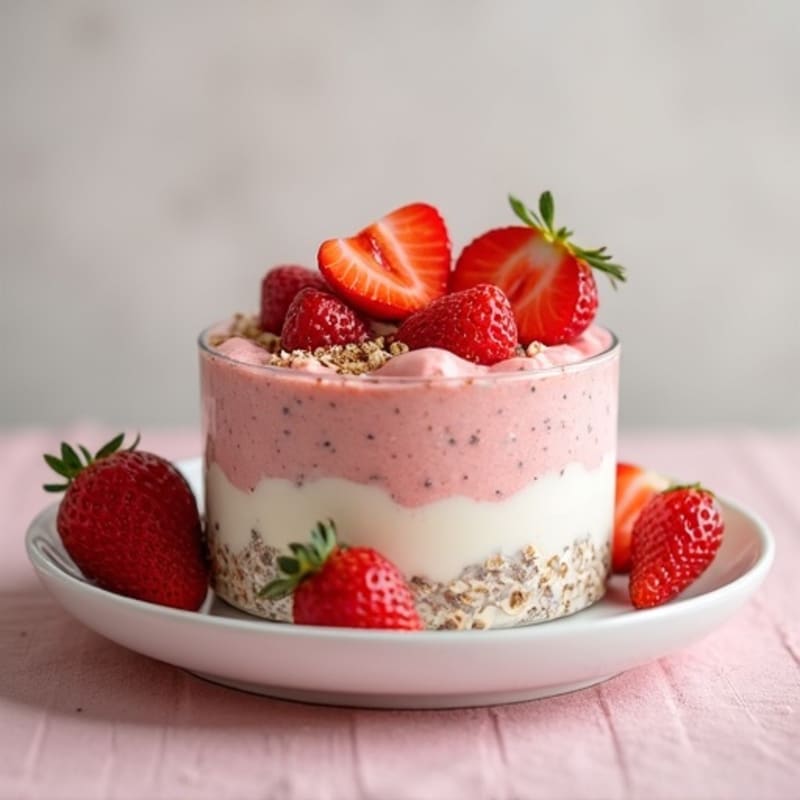Creamy Strawberry Shortcake Overnight Oats