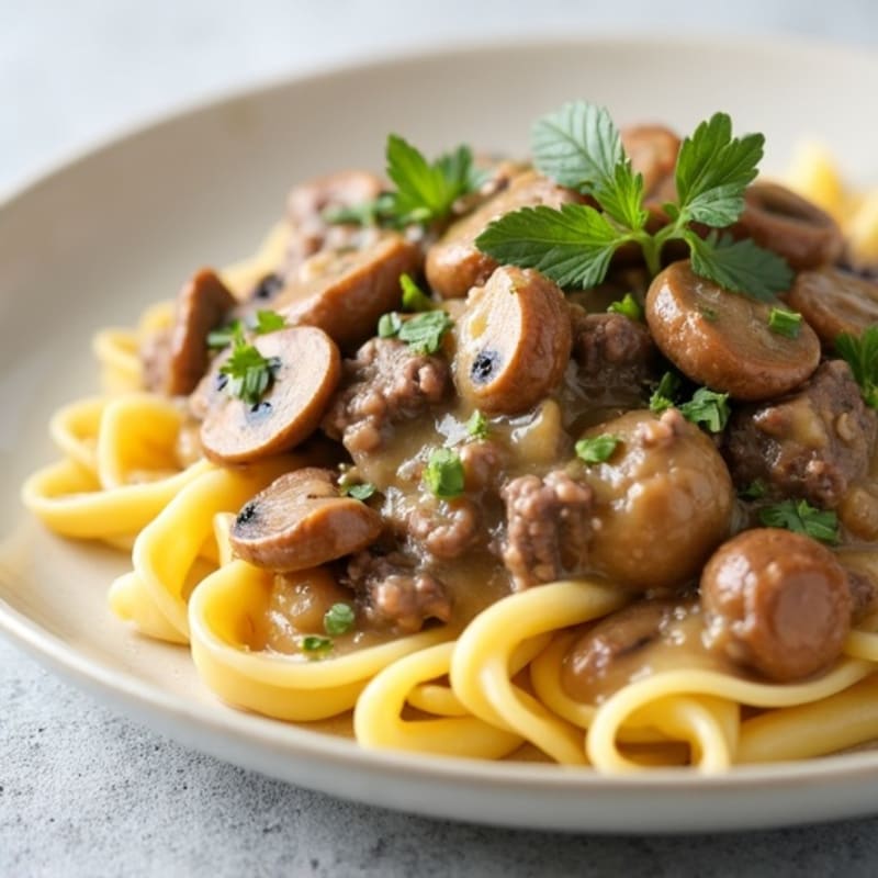 Creamy Beef and Mushroom Stroganoff