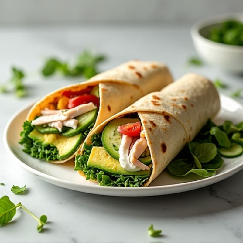 Creamy Avocado Turkey Wrap