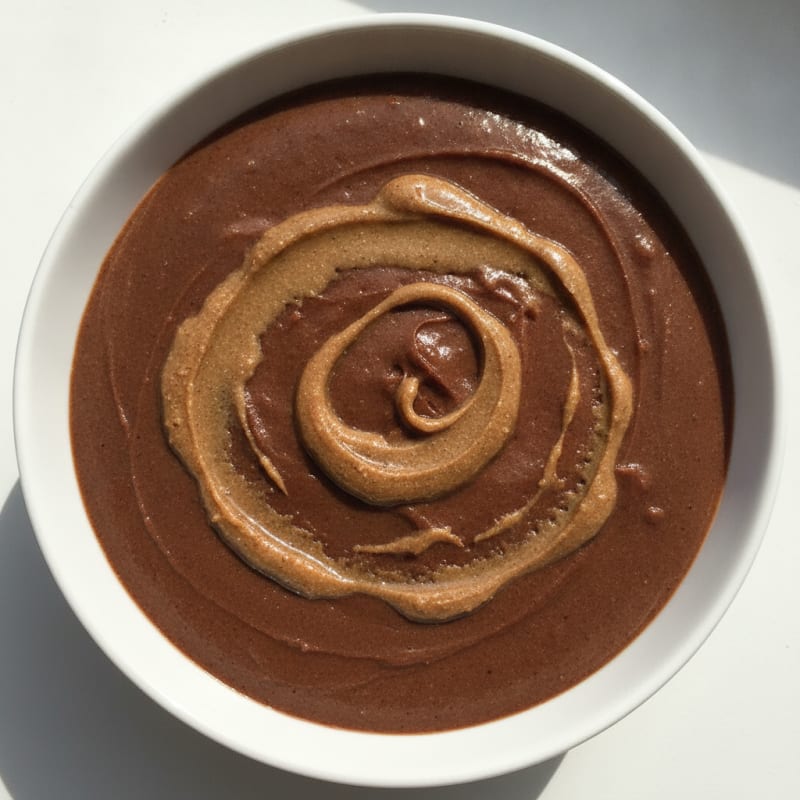 Silky Chocolate Protein Pudding with Almond Butter