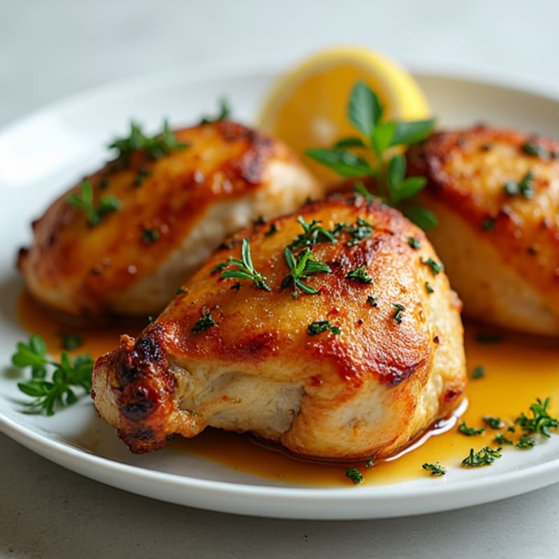Crispy Herb Roasted Chicken Thighs