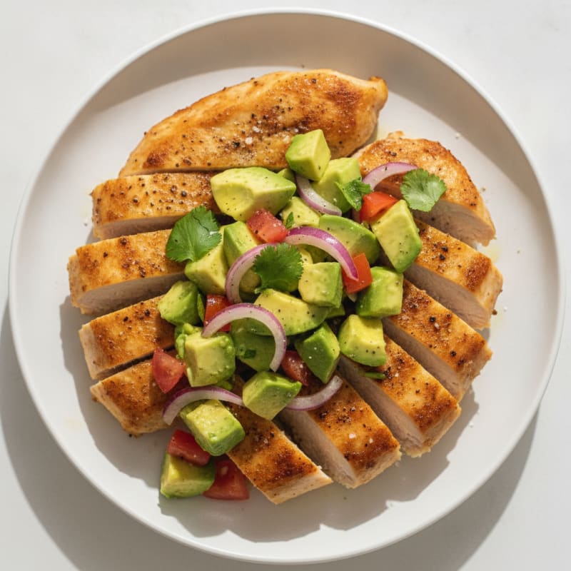Pan-Seared Chicken with Avocado Salsa