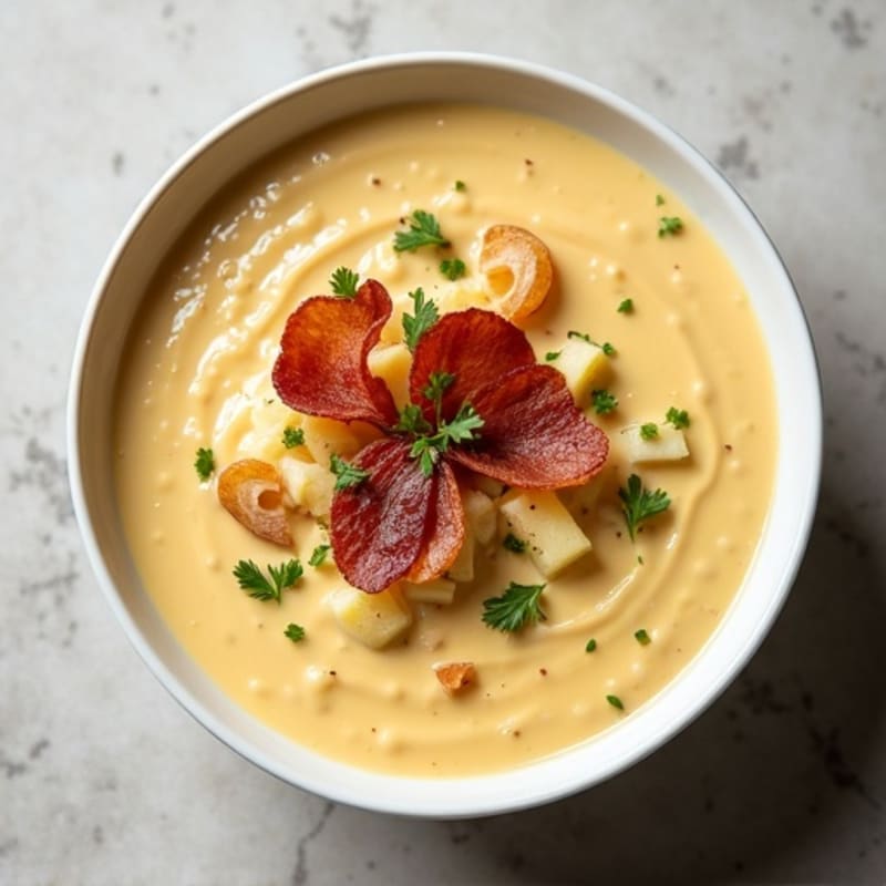 Healthy Creamy Baked Potato Soup