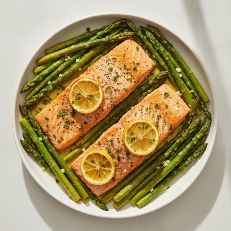 Lemon-Herb Baked Salmon with Asparagus