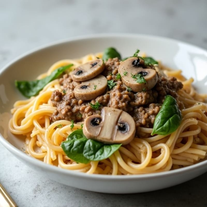 Creamy Beef and Mushroom Pasta
