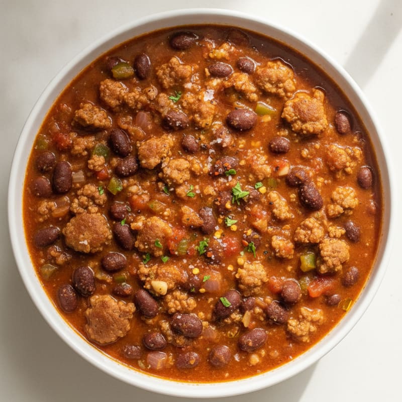Ground Beef and Black Bean Chili