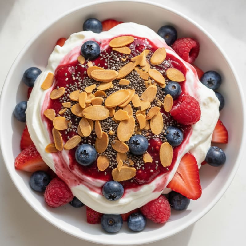 Greek Yogurt Protein Parfait with Berries
