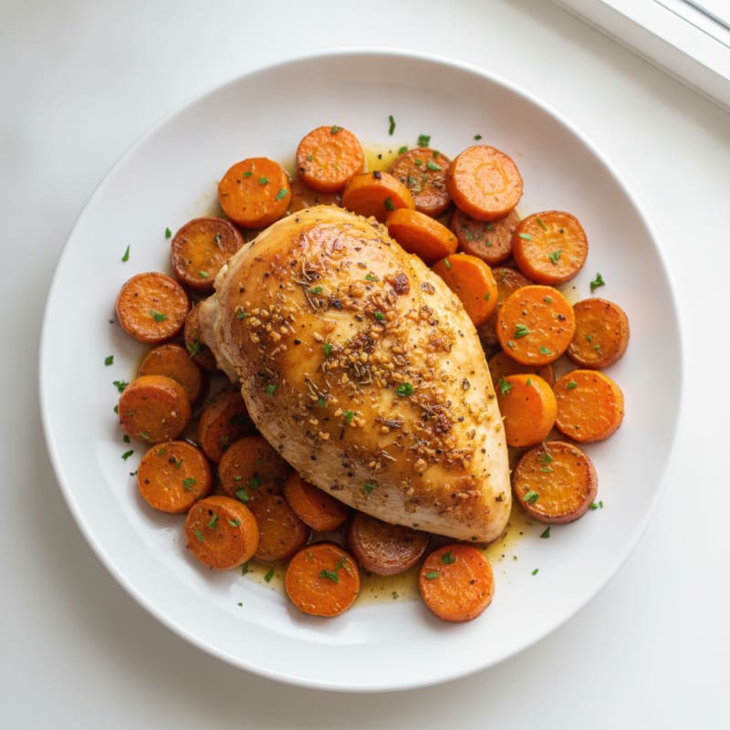 Garlic Herb Roasted Chicken with Root Vegetables