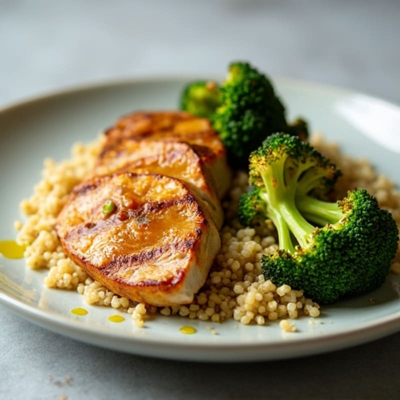 Seared Turkey Breast with Quinoa and Roasted Broccoli