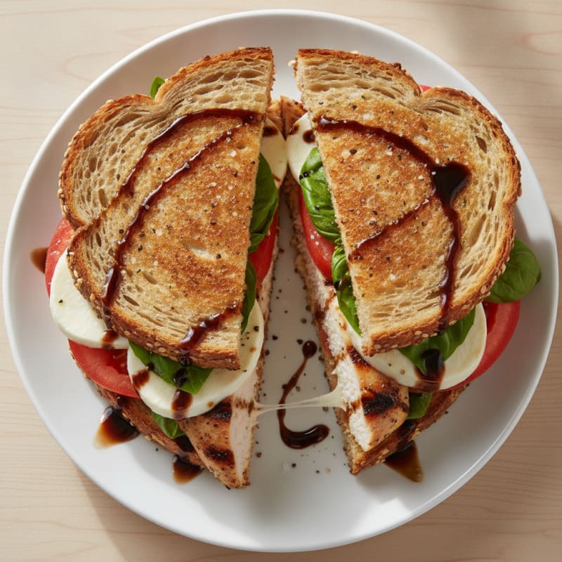 Grilled Caprese Sandwich with Balsamic Glaze