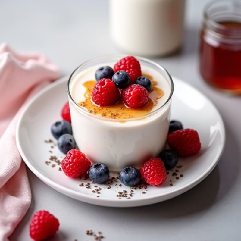 Silky Greek Yogurt Protein Mousse with Mixed Berries