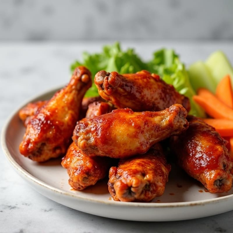 Crispy Baked Spicy BBQ Chicken Wings
