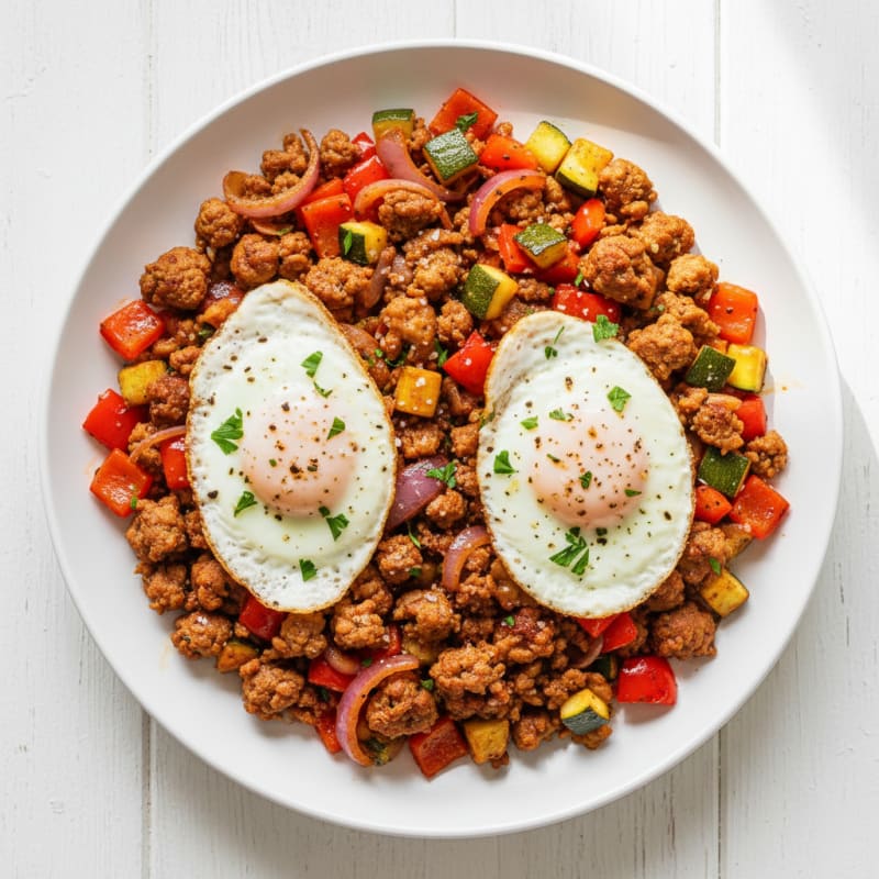 Sheet Pan Sausage and Veggie Hash