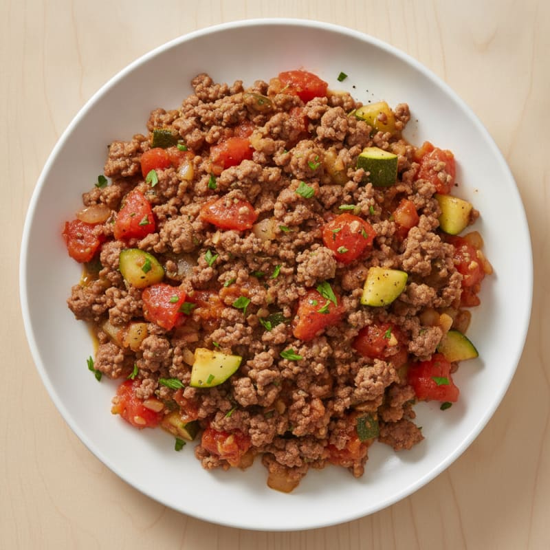Ground Beef and Tomato Skillet