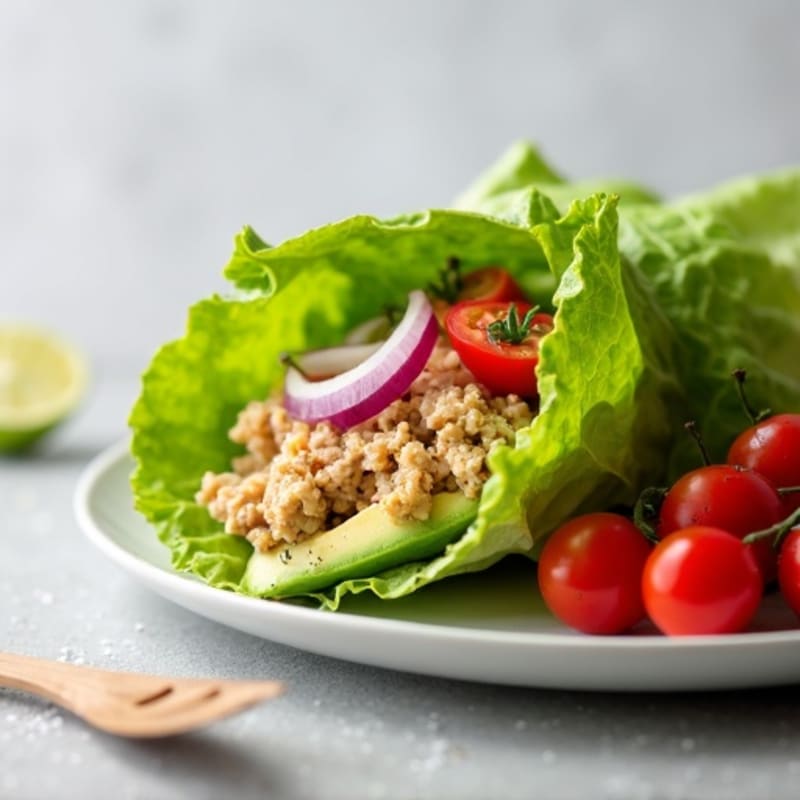 Creamy Avocado Turkey Lettuce Wrap