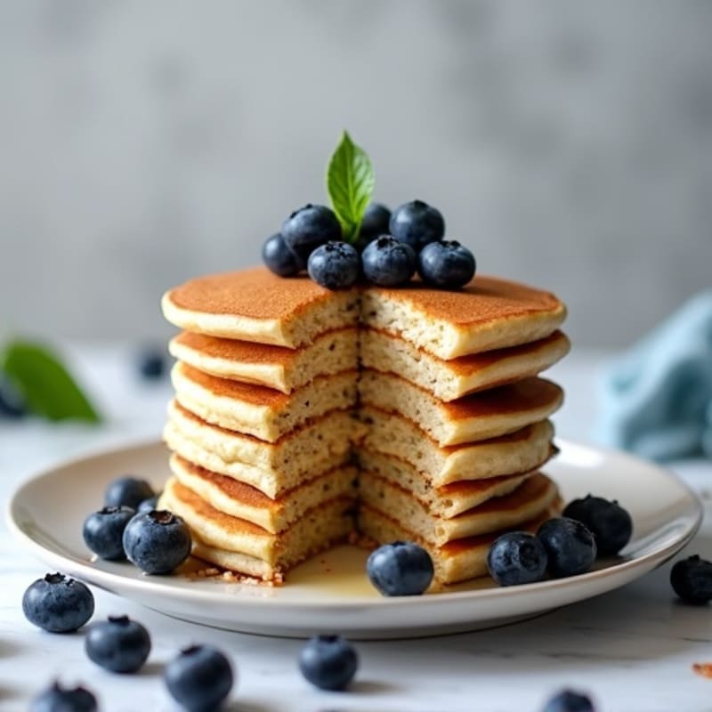 Fluffy High-Protein Blueberry Pancakes