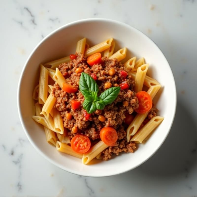 Hearty Lean Beef Bolognese with Whole Wheat Pasta