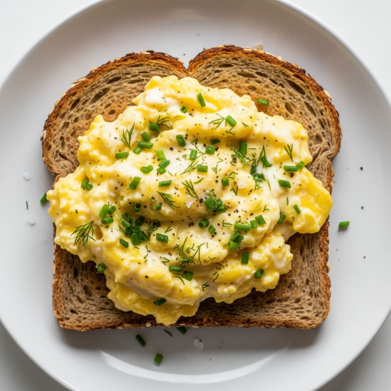 Creamy Herb Scrambled Eggs with Chives
