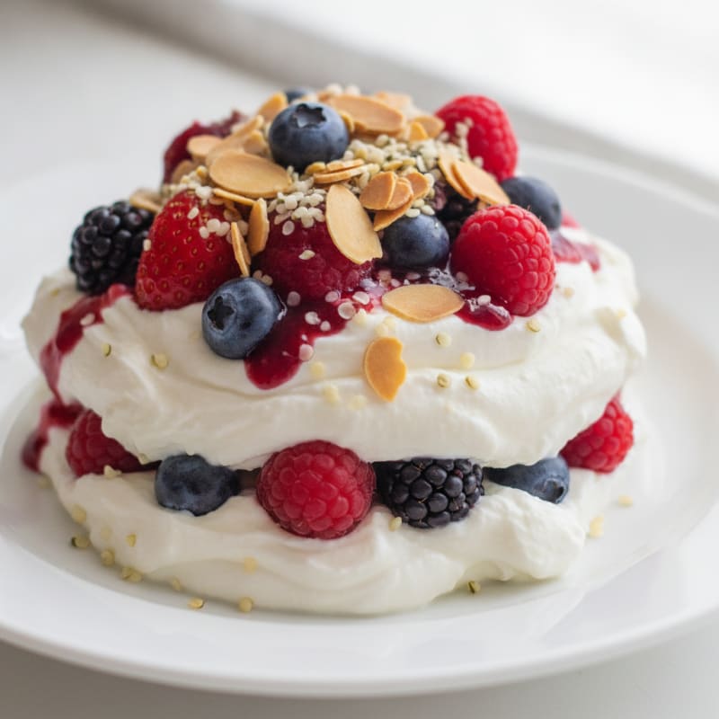 Greek Yogurt Protein Parfait with Mixed Berries