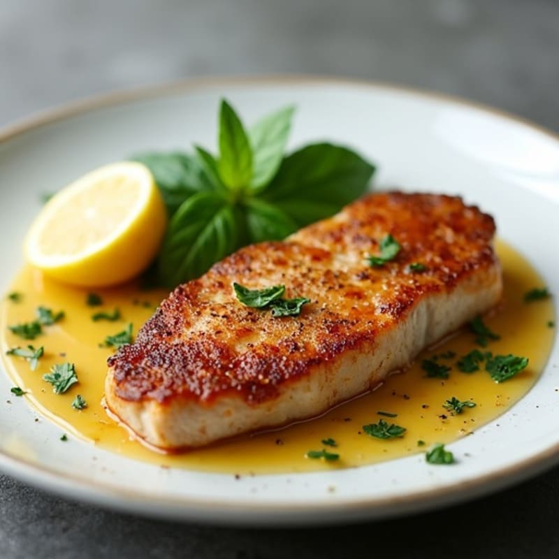 Crispy Pan-Seared Duck Breast with Herb Sauce