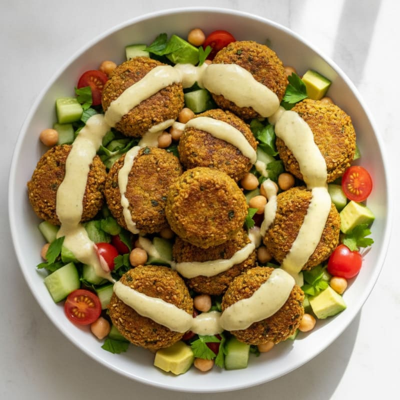 Falafel Bowl with Lemon-Herb Tahini