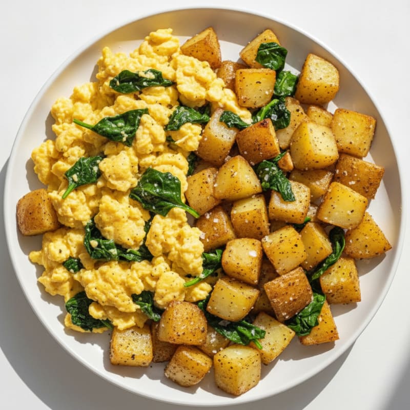 Hearty Scrambled Eggs with Roasted Potatoes