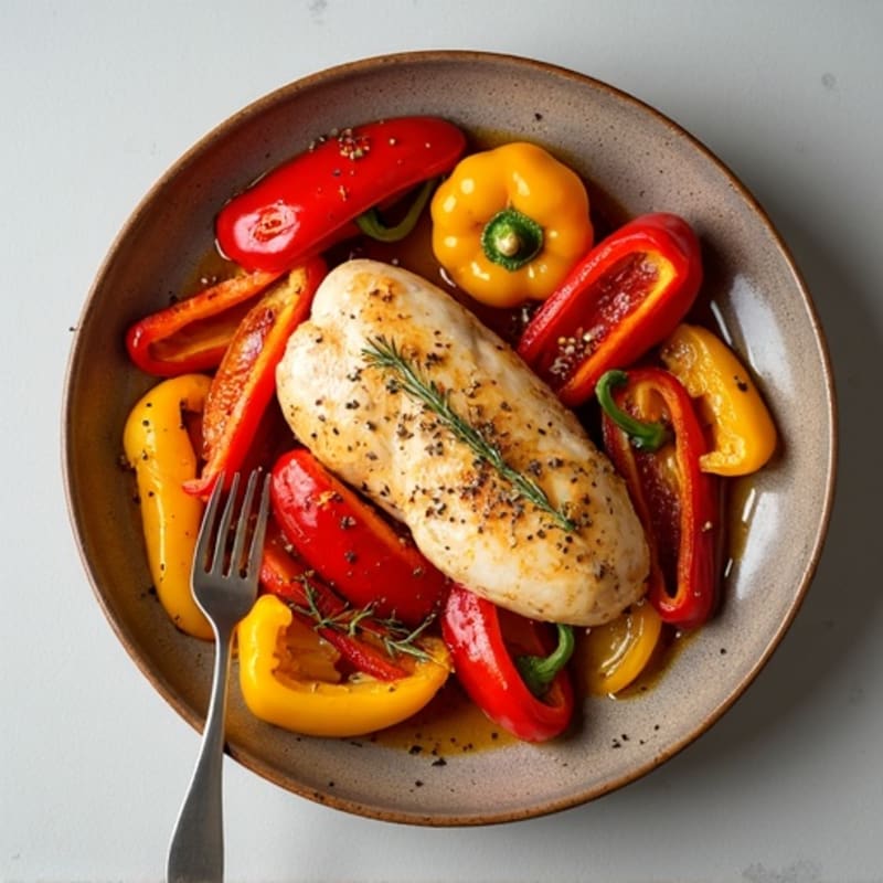 Sheet Pan Roasted Chicken and Bell Peppers