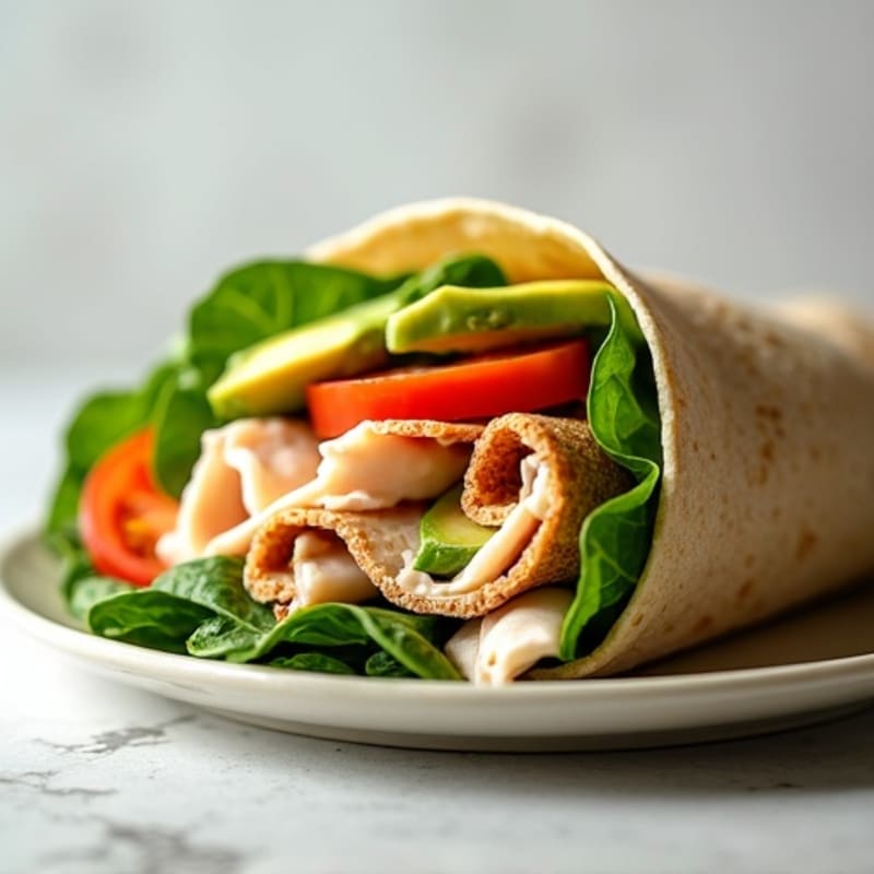 Creamy Avocado Turkey Wrap