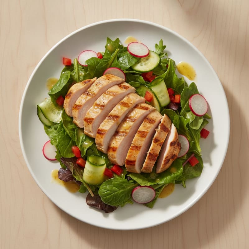 Grilled Turkey Breast Salad with Crunchy Vegetables