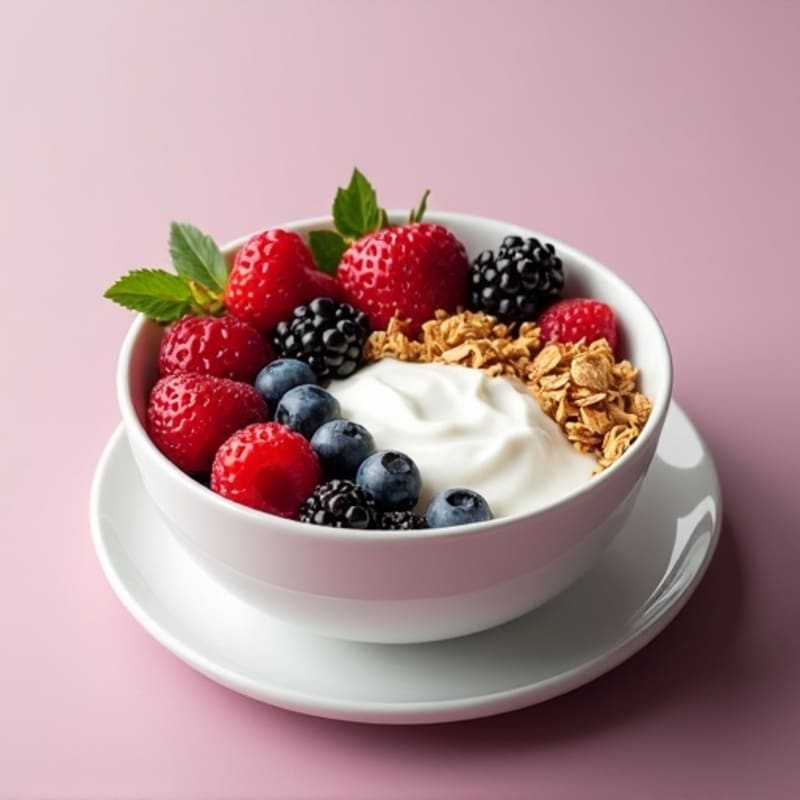 Silky Protein Greek Yogurt Bowl with Mixed Berries