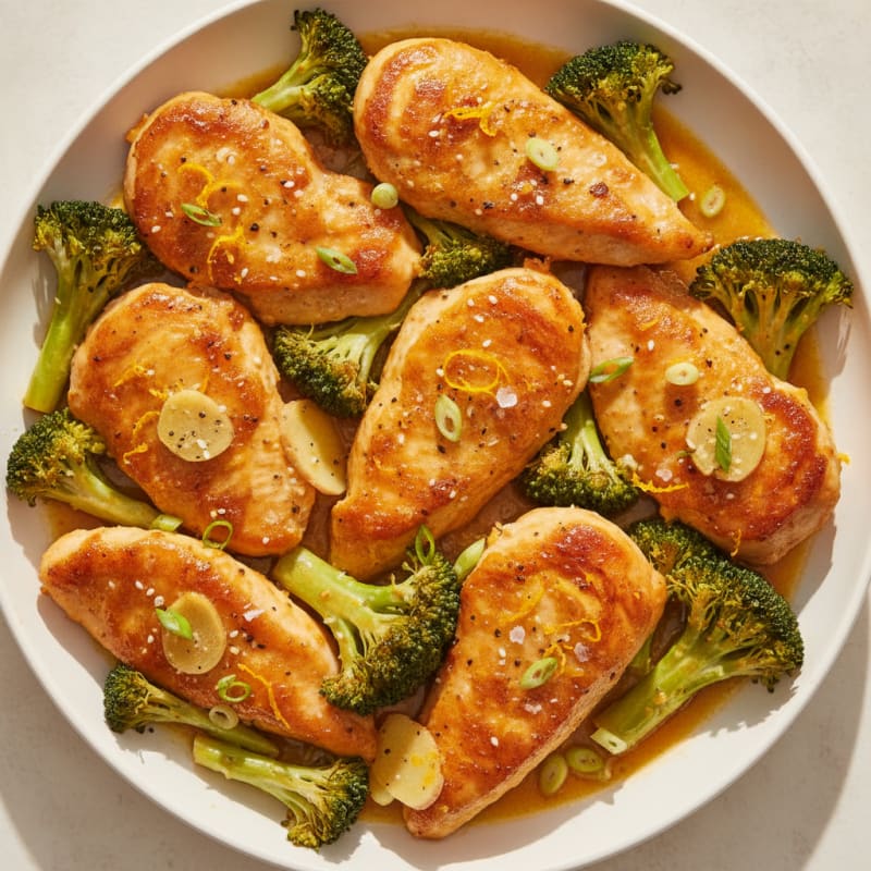Baked Orange Chicken with Broccoli