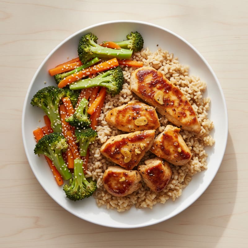 Teriyaki Chicken with Sesame Vegetables