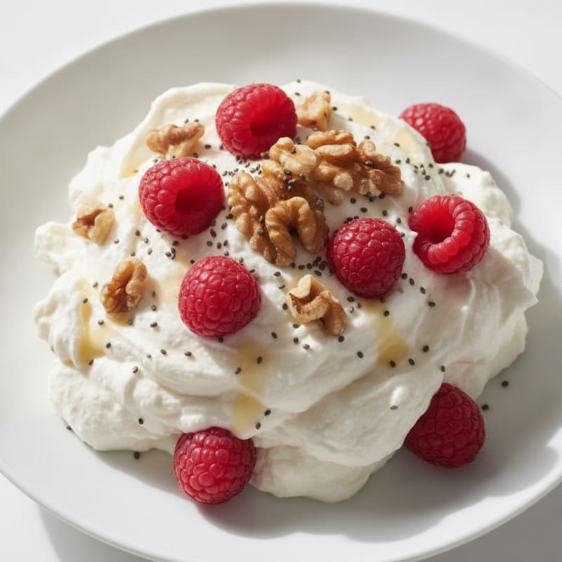 Silky Greek Yogurt Protein Mousse with Berries