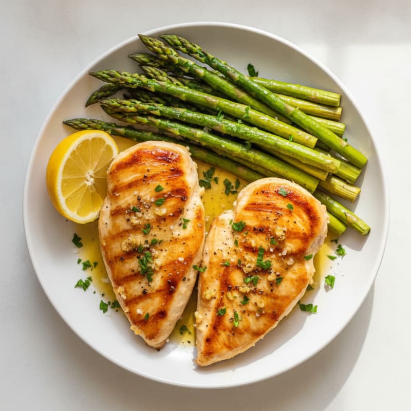 Speedy Lemon Herb Chicken with Asparagus