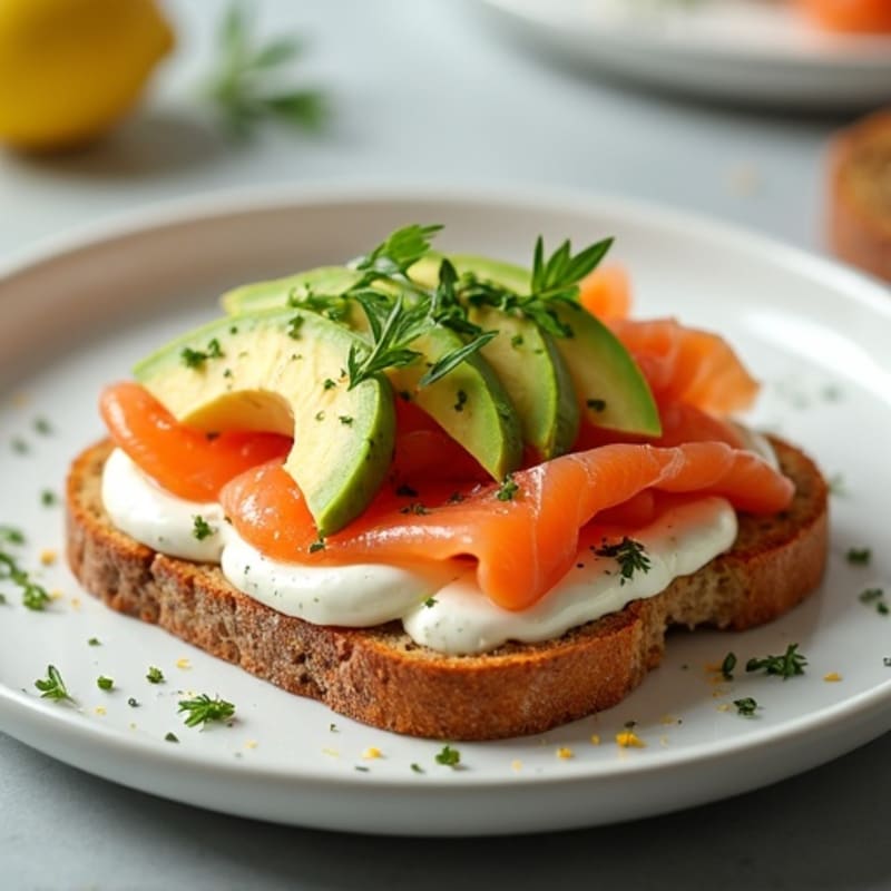 Open-Face Smoked Salmon with Whipped Herb Cream Cheese