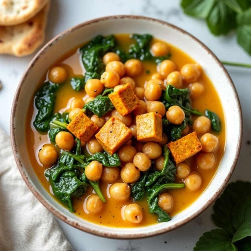 Creamy Coconut Chickpea and Spinach Curry