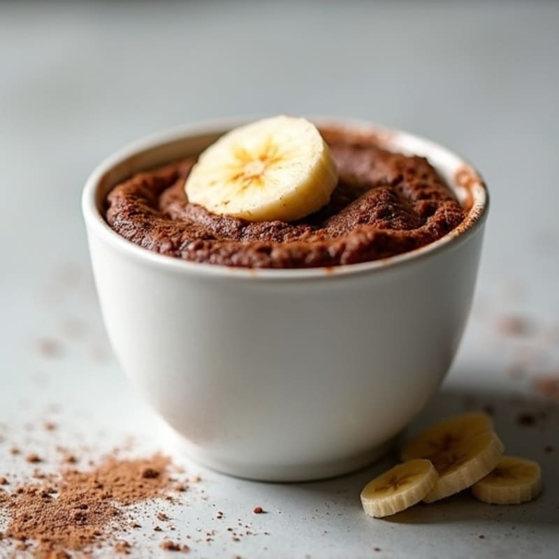 Healthy Fudgy Chocolate Protein Mug Cake