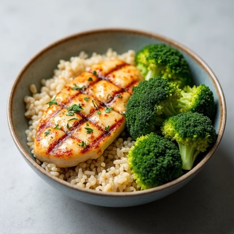 Grilled Chicken and Broccoli Rice Bowl
