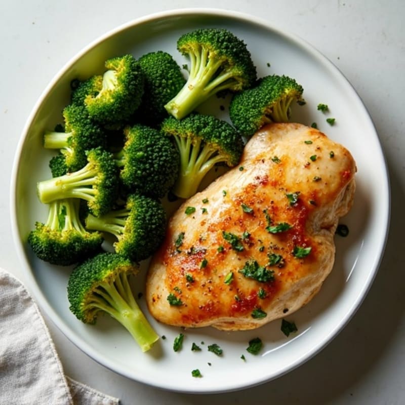 Sheet Pan Garlic-Herb Chicken with Crispy Roasted Broccoli