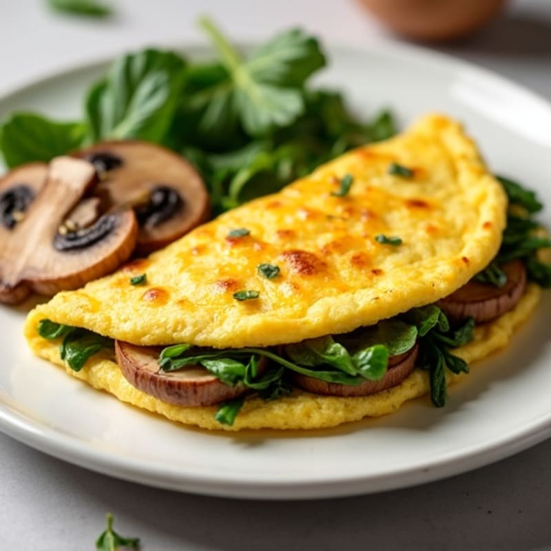 Fluffy High Protein Cheesy Omelette