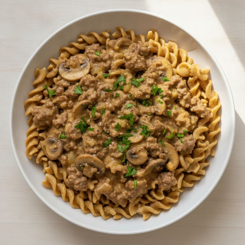 Classic Beef Stroganoff with Mushrooms