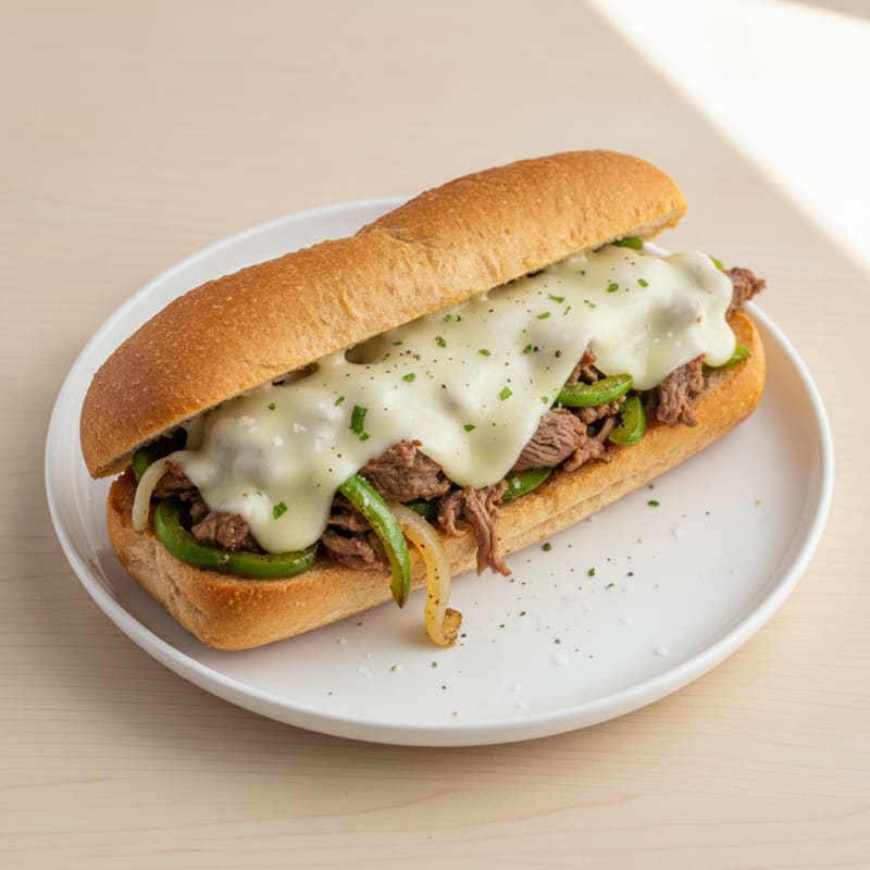 Classic Philly Cheesesteak Sandwich