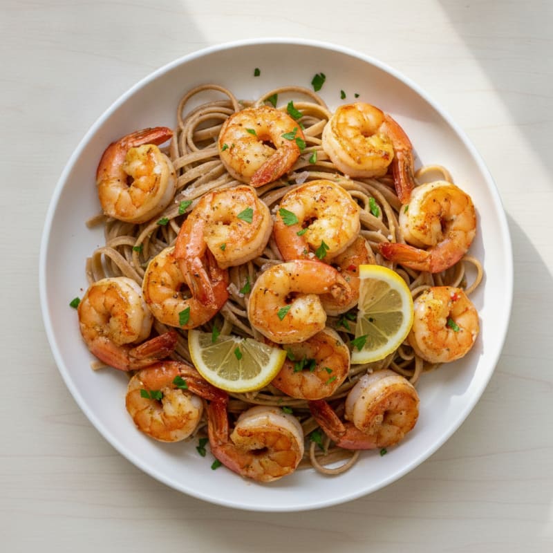 Garlic Butter Shrimp Scampi with Linguine