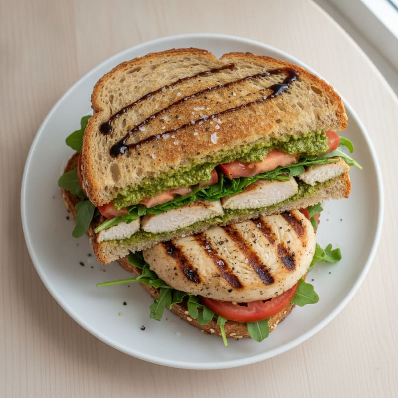 Grilled Italian Chicken Pesto Sandwich