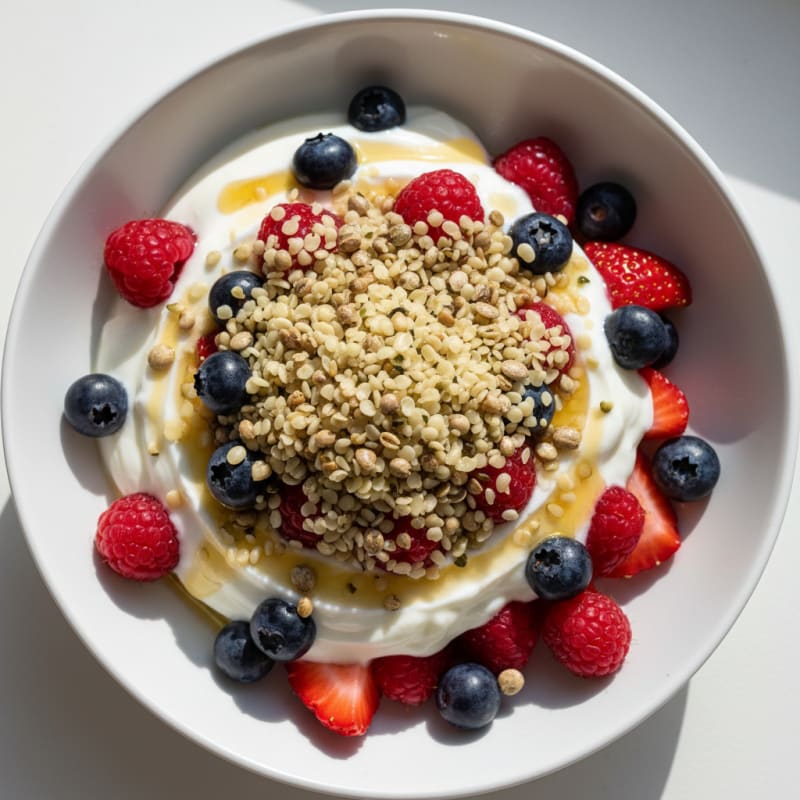 Creamy Greek Yogurt Parfait with Mixed Berries and Protein Crunch