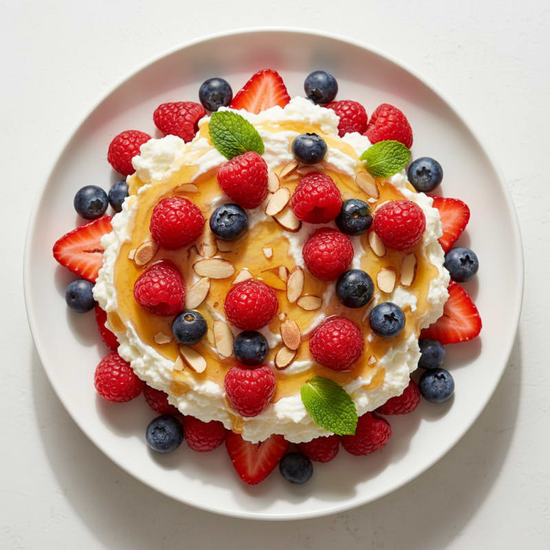 Cottage Cheese Protein Parfait with Fresh Berries