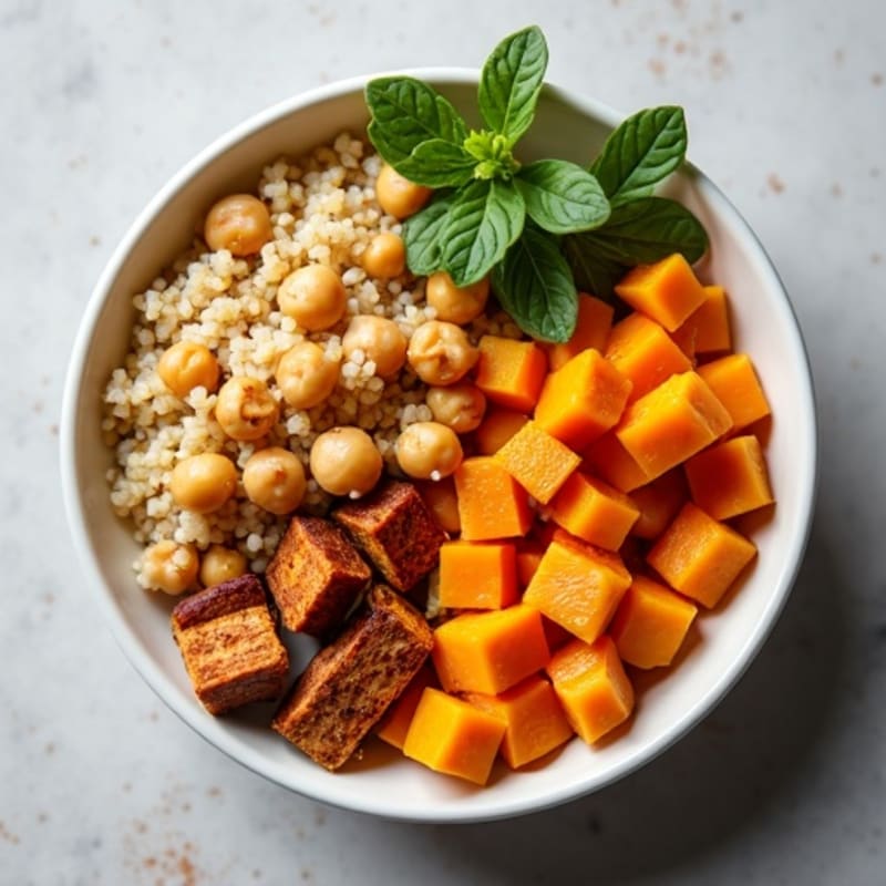 Maple-Roasted Butternut Squash Bowl with Crispy Chickpeas