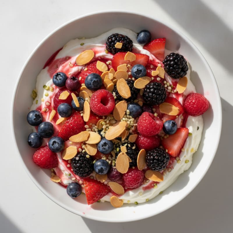 Creamy Greek Yogurt Protein Bowl with Mixed Berries