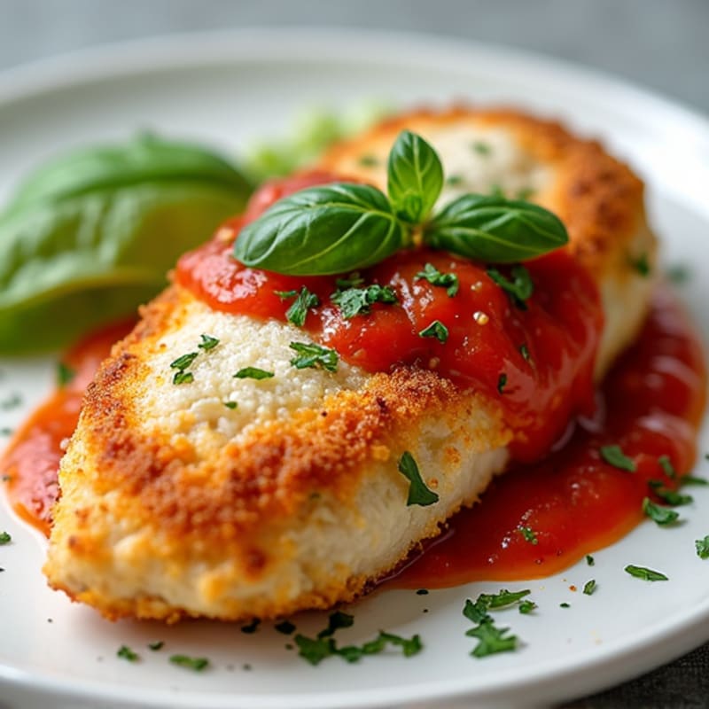 Crispy Baked Chicken Parmesan with Fresh Herbs